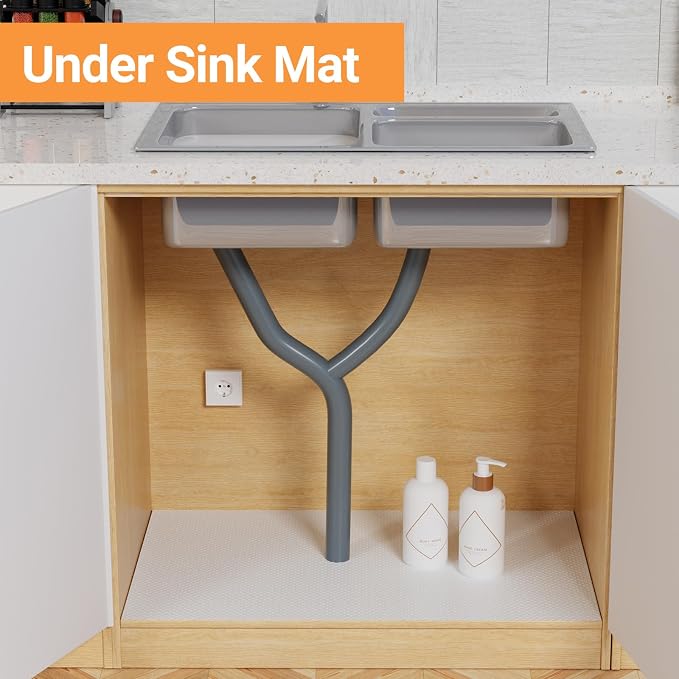 FLPMIX Shelf Liner 24 inch Wide - Waterproof Cabinets Liners, Non Adhesive, Easy to Cut Under Sink Mat Liners for Kitchens Drawer, Shelves, 24 X 300Inch White - Image 3