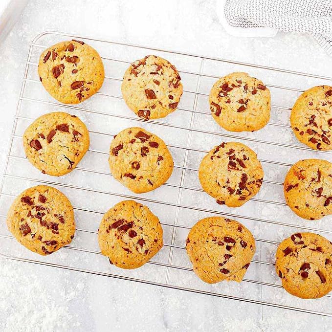 Restaurantware Met Lux Half Size Cooling Rack 1 Parallel Wires Cooking Rack - Footed Corrosion-Resistant Stainless Steel Cookie Drying Rack Durable For Pastries - Image 3