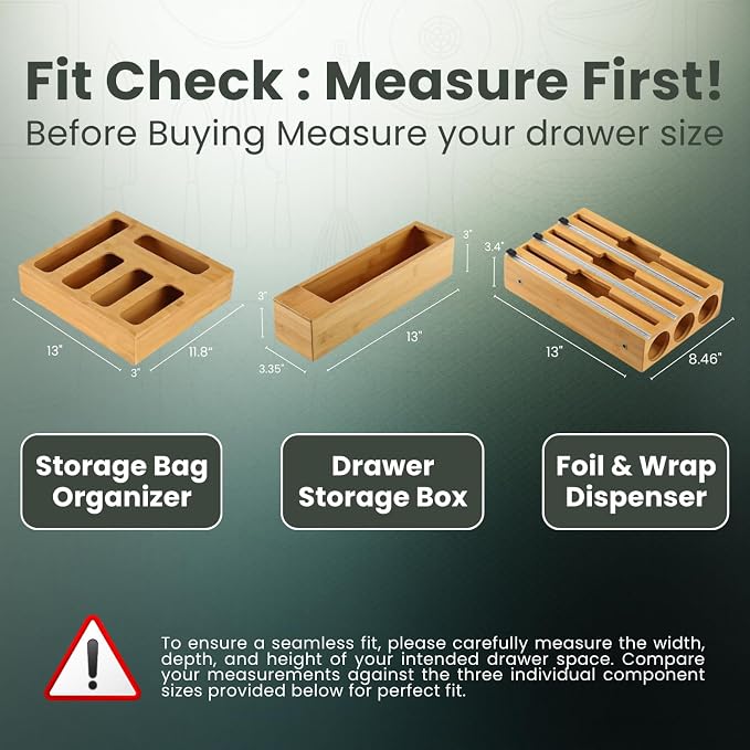 9 IN 1 Storage Bag Organizer for Kitchen Drawer - Wall Mounted - Image 3