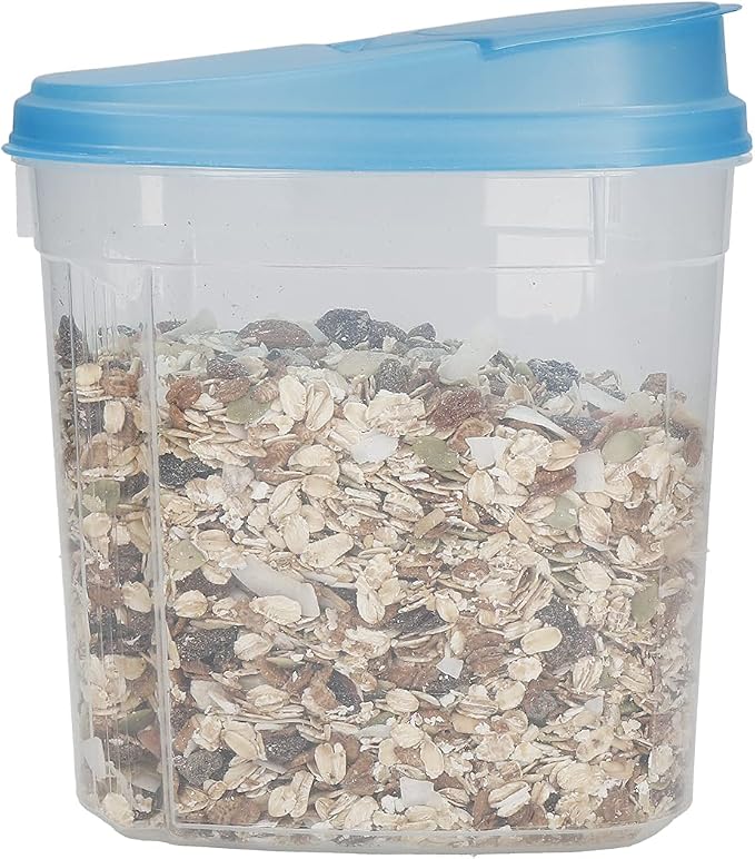 KitchenCraft Plastic Dry Food Storage Containers with Clip Lids for Cereal, Pasta, Rice, BPA-Free, Set of 3 - Image 4