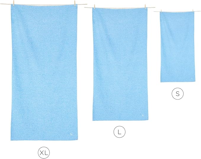 Dock & Bay Quick Drying Towel - for Sports & Gym - Compact, Lightweight - 100% Recycled - Includes Bag - Essential - Lagoon Blue - Extra Large (200x90cm, 78x35) - Image 6