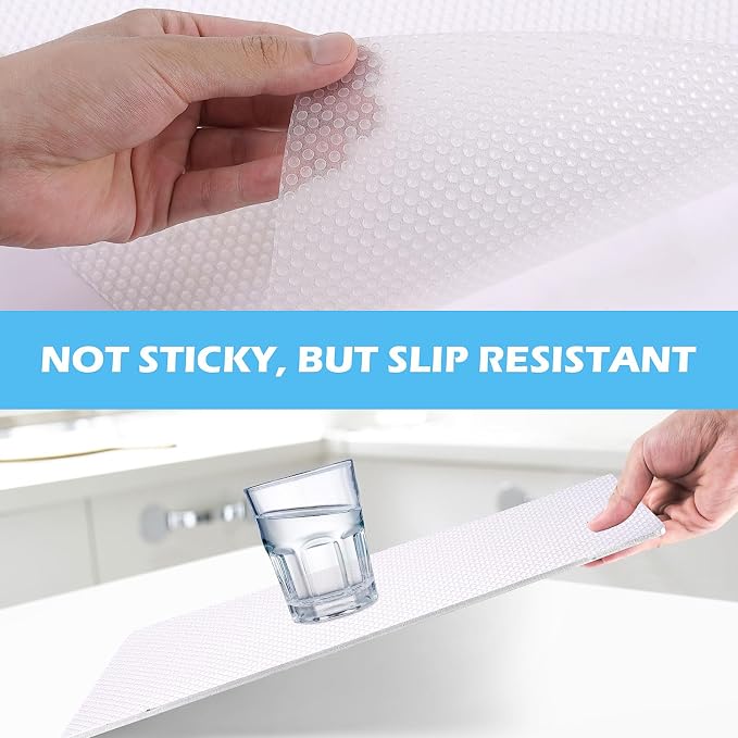 Drawer Liners, Waterproof Shelf Liner, Anti-Slip Non-Adhesive BPA Free Kitchen Cupboard Cabinet Liner Refridge Fridge Mats Sink Protector Strong Durable for Home (Clear/23.6in x 20Ft) - Image 3