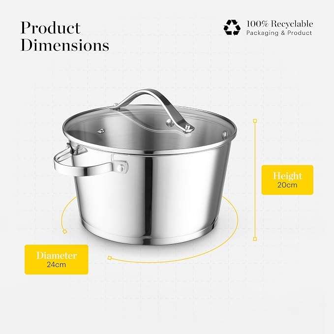 Tower GF900264 Casserole Dish, Aluminium, Stainless Steel - Image 6