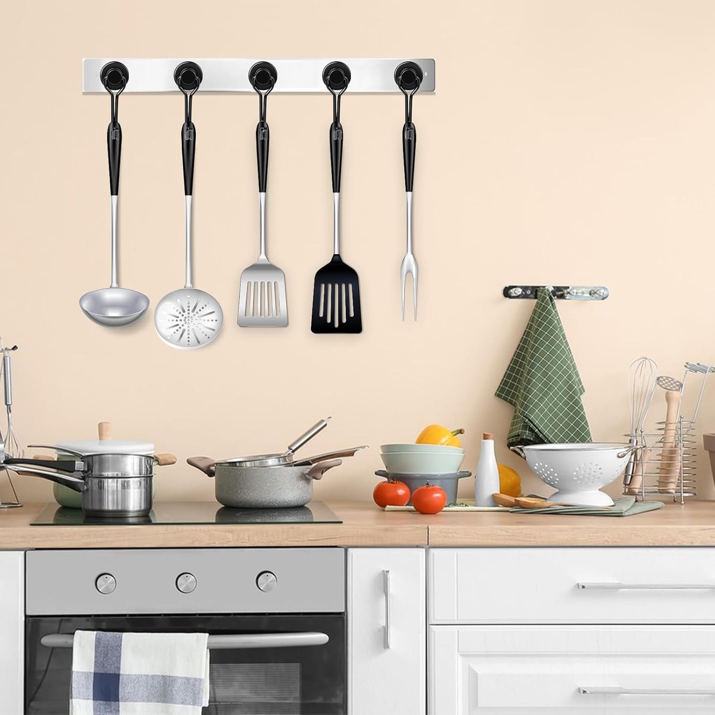 E BAVITE Swivel Swing Magnetic Hooks, 30LB（12pack） Refrigerator Magnet Hook,Strong Neodymium Magnets, Perfect for Refrigerator and Other Surfaces,60mm(2.36in) in Length