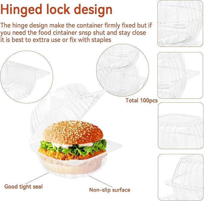 MFDSJ 150 Pack Disposable Plastic To Go Containers with Lids - Image 4