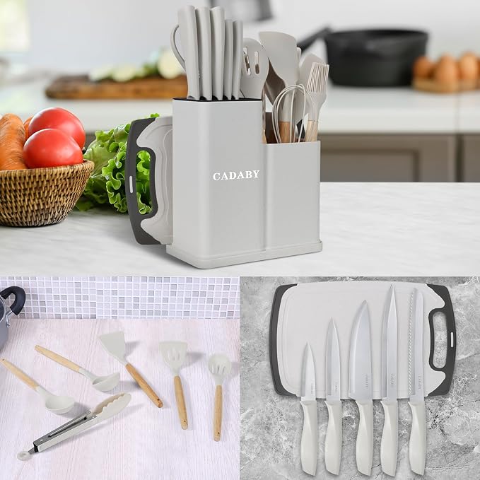19PCS White Kitchen Cooking Utensils Set Kitchen Tools Set - Image 9
