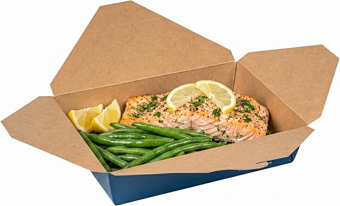 Restaurantware-Bio Tek 8.5 x 6.2 x 1.9 Inch Food Containers, 200 Durable Takeaway Boxes - Disposable, Sturdy, Frenchie Paper 49 Ounce Takeout Boxes, Rectangle, For Takeouts And Delivery, Or Picnics - Image 6