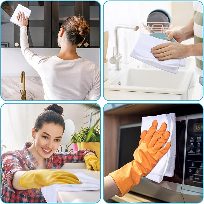 Patelai 10 Pieces Sublimation Blank Towels Microfiber Dishtowel Absorbent Multi Purpose Kitchen Dish Towels DIY Dishcloth Bathroom Towel for Fall Christmas Kitchen Home Decor, 16 x 24 Inch - Image 5