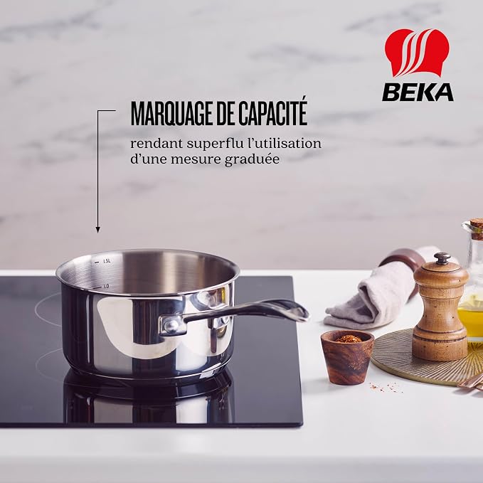 Beka Chef 4-piece Stainless Steel Saucepan Set (14-16 - 18-20 cm) - Image 6