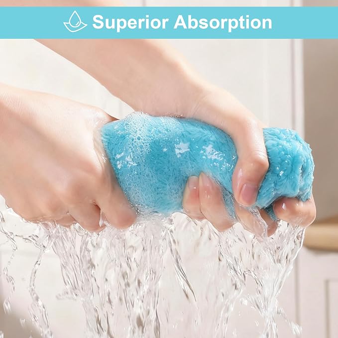 JOYMOOP Microfiber Cleaning Cloths Cyan, 11.8" x 11.8" Kitchen Towels – Reusable Cleaning Rags, Lint-Free, Super Absorbent Cleaning Cloths for Kitchen, Car, and Household Cleaning - Image 3