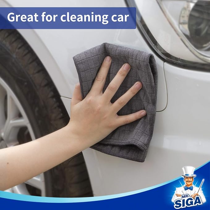MR.SIGA Microfiber Cleaning Cloths, All Purpose Cleaning Towels, Pack of 6 - Image 4