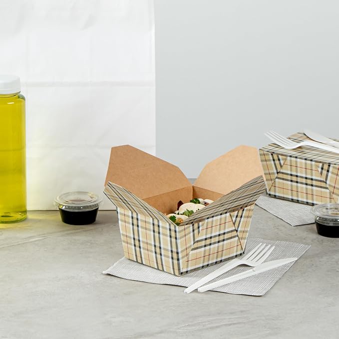 Restaurantware 30 oz Paper Rectangle 1 Bio Box Take Out Container, 50 Ct - Image 8