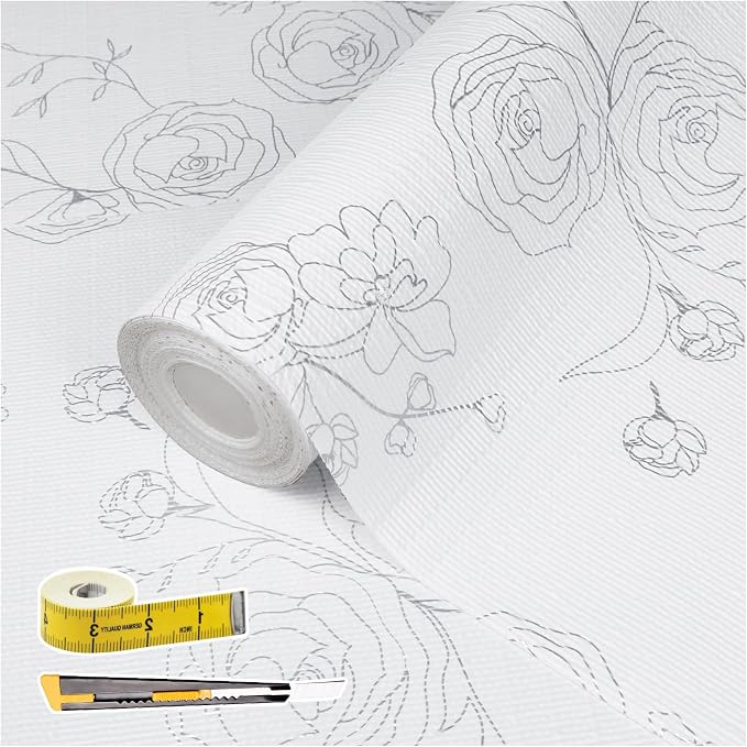 Shelf Liners for Kitchen Cabinets 17.3in x 30FT Non Adhesive Drawer Liner by Oneoftheworld