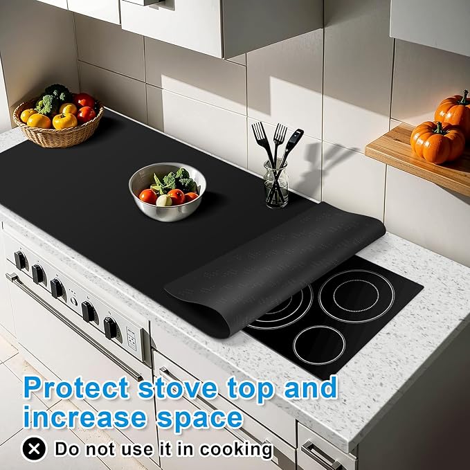 AECHY Silicone Mats for Kitchen Counter 47"x23.6"x0.08”, Largest Heat Resistant Mat Shipped Rolled Up Kitchen Island Silicone Countertop Protector Mat Nonslip Extra Large Counter Mat, Black | Largest Size, Heat Resistant, Nonslip, Extra Large Counterto... - Image 4