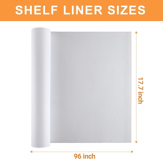 FLPMIX Cabinet Shelf Liner White: Waterproof EVA Drawer Paper - Image 9