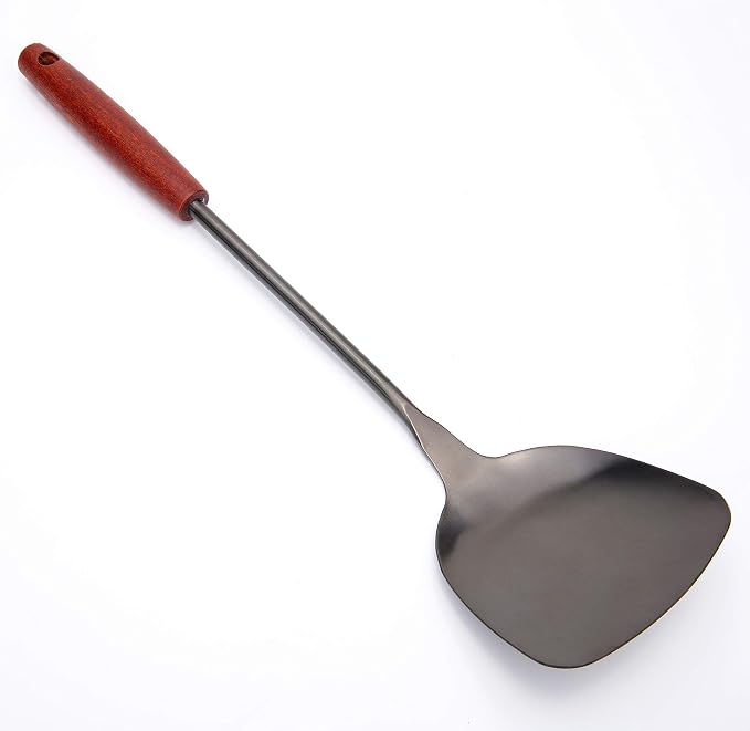 FJNATINH Wok Spatula 15 inches Spatulas for Wok, Stainless Steel Metal Wok Spatulas for Kitchen Use Cooking Utensils Spatula for Cooking Cast Iron - Image 4