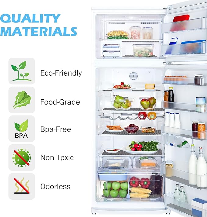 Drawer Liners, Waterproof Shelf Liner, Anti-Slip Non-Adhesive BPA Free Kitchen Cupboard Cabinet Liner Refridge Fridge Mats Sink Protector Strong Durable for Home (Grey/11.8in x 20Ft) - Image 6
