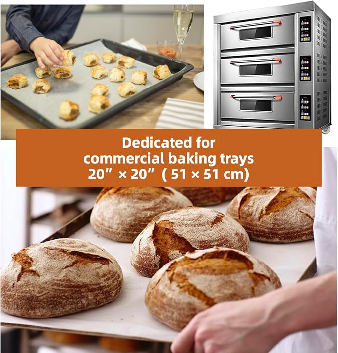 20x20" 1600 Bulk Sheets Industrial Grade Commercial Baking Parchment Paper | Food safe & heat resistant, non-stick greaseproof liners for bakeries, restaurants, food processing & commercial kitchens - Image 4
