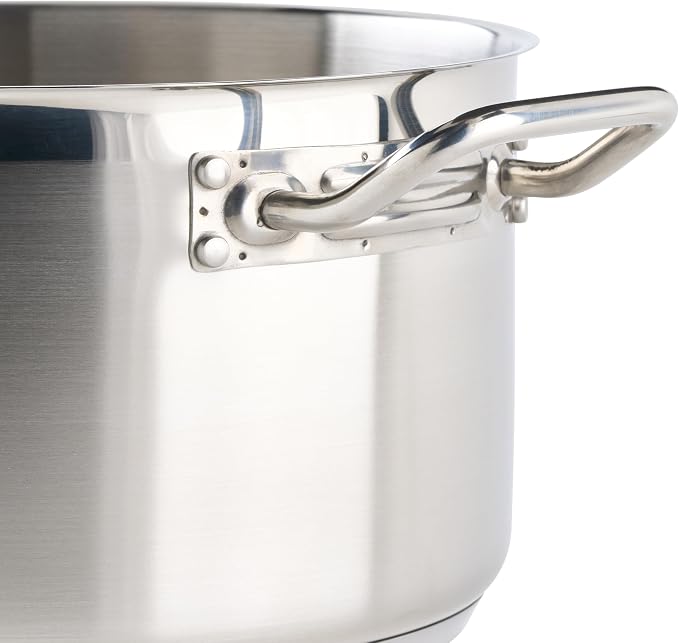 Winco 10 qt Stainless Steel Sauce pan with Cover - Image 8