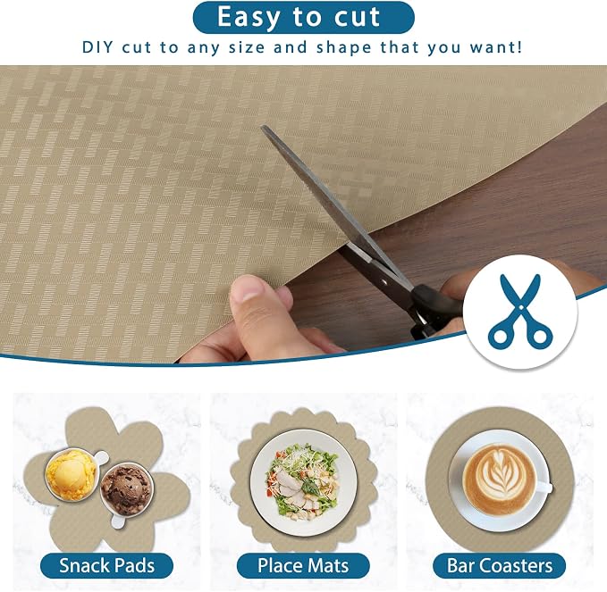 Kitchen Shelf Liner Drawer Liners, 23.6"W x 78.7"L Non Adhesive Cabinet Mat - Image 3