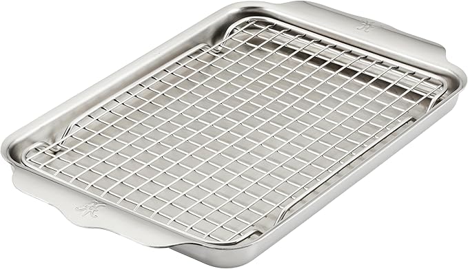 Hestan Provisions OvenBond – 9" x 12.5" Tri-ply Clad Stainless Steel Quarter Sheet Pan with Rack by Unknown