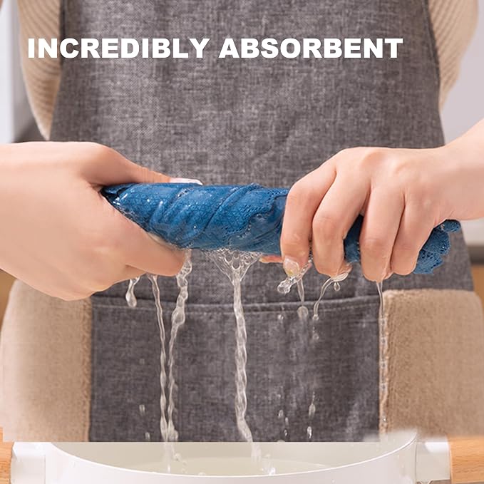 JOYMOOP Fish Scale Streak Free Magic Glass Window Cleaning Cloth, Microfiber Cleaning Cloth, Reusable Absorbent Shiny Wipes, Microfiber Towels, Lint Free Dish Drying Polishing Towels, 5 pcs - Image 6