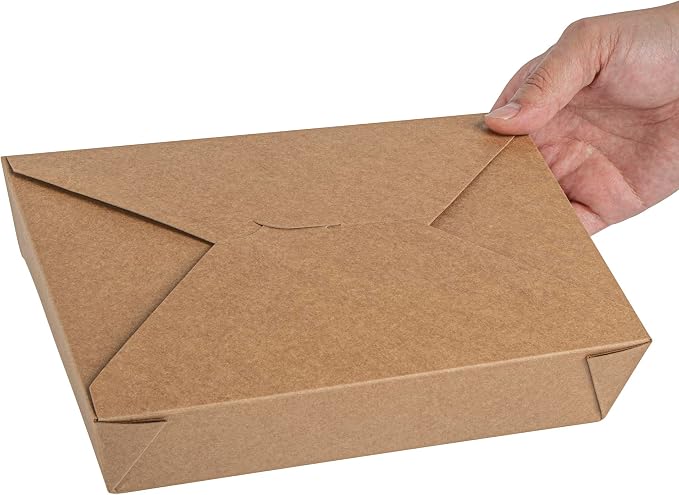 Restaurantware-Bio Tek 8.5 x 6.3 x 2 Inch Food Containers, 200 Durable Noodle Boxes - Disposable, Sustainable, Kraft Paper 49-Ounce Takeout Boxes, Rectangle, For Takeouts, Or Picnics - Image 13