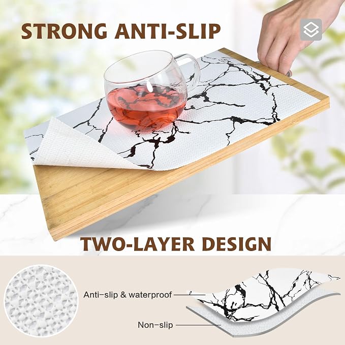 2-Layer Drawer and Shelf Liner for Kitchen Cabinet: 23.6in X 30Ft Non Slip - Image 3