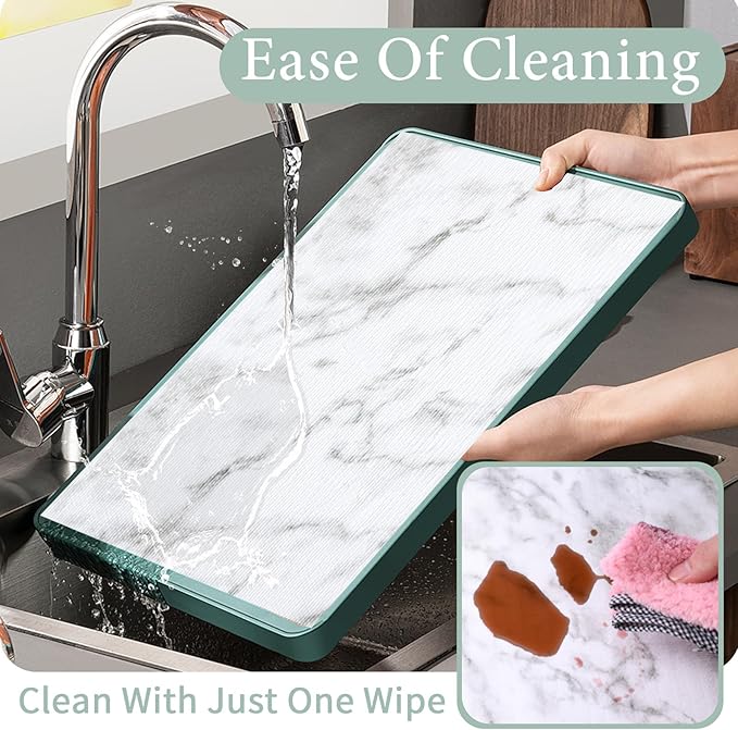 Drawer and Shelf Liner for Kitchen Cabinet Non Slip Waterproof Shelf Paper Non Adhesive Refrigerator Liners White Marble Easy Liners for Bathroom Cupboard (White Marble, 12 in X 10 Ft) - Image 5