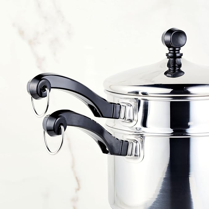 Farberware Classic Series Double Boiler and Saucepan with Lid, 2 Qt - Image 12