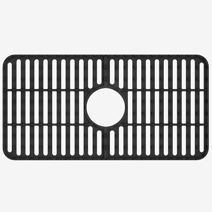VIGO 25 in. x 13 in. Silicone Kitchen Sink Protective Bottom Grid For Single Basin Sink in Matte Black - VGSG2512MB - Image 7
