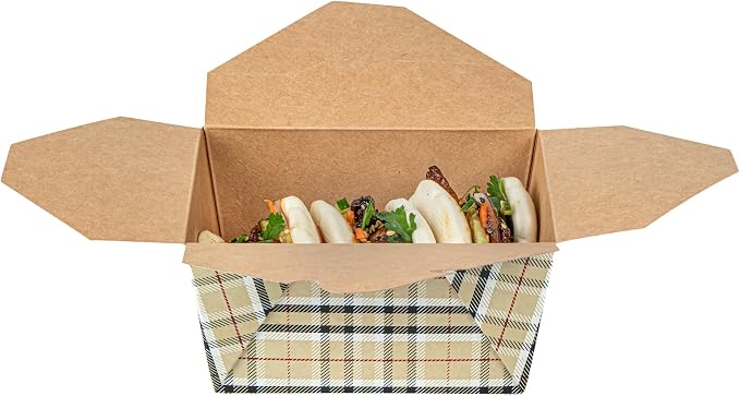 Restaurantware 30 oz Paper Rectangle 1 Bio Box Take Out Container, 50 Ct - Image 11
