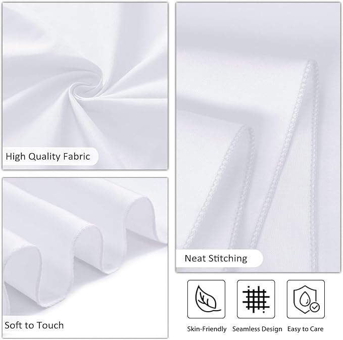 8 Packs 70 Inch White Round Tablecloth - Image 4