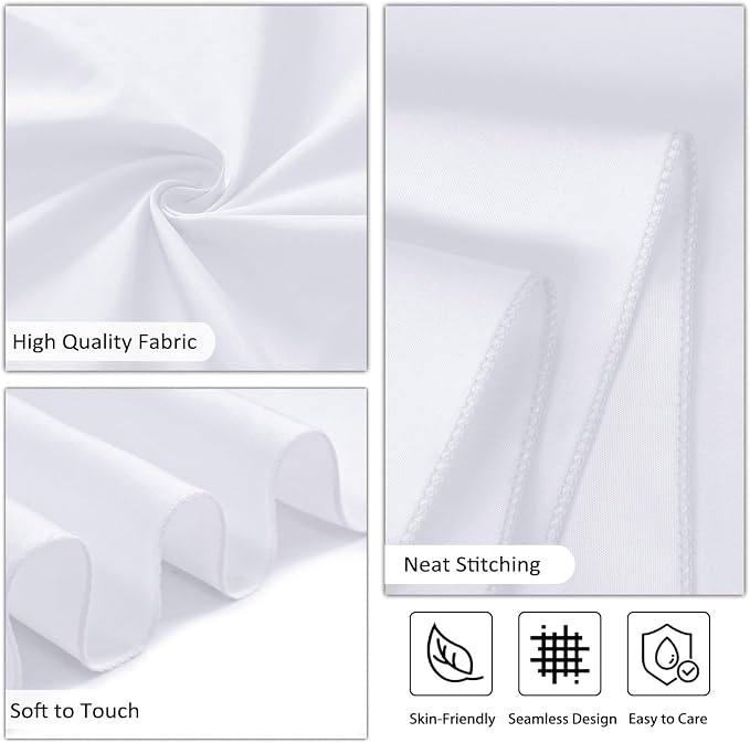 8 Pack White Tablecloth 70 x 70 Inch Square - Image 5
