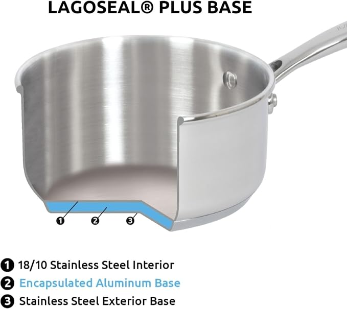 Lagostina Smart Set of Saucepans in Stainless Steel, 9 Pieces) - Image 3