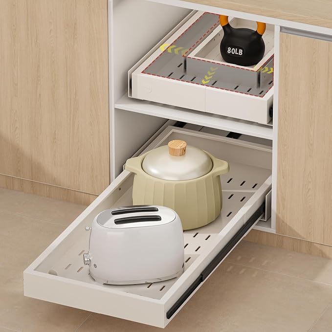 Fokyfok Pull out Cabinet Organizer,11"-17"W,25"-32"D,Expandable,Adhesive by Fokyfok