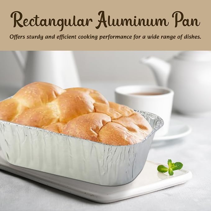 Handi-Foil Disposable Aluminum Loaf Pan - 15 Ounces Aluminum Foil Pan for Bread, Fruit Cakes - Baking Pans for Baking, Cooking, 400 - Image 5
