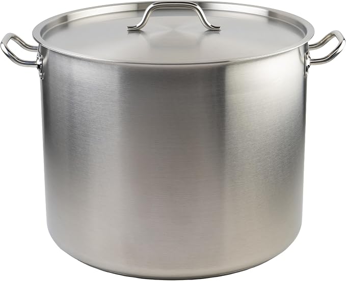 Winco 60 qt Stainless Steel Stock Pot with Cover by Winco