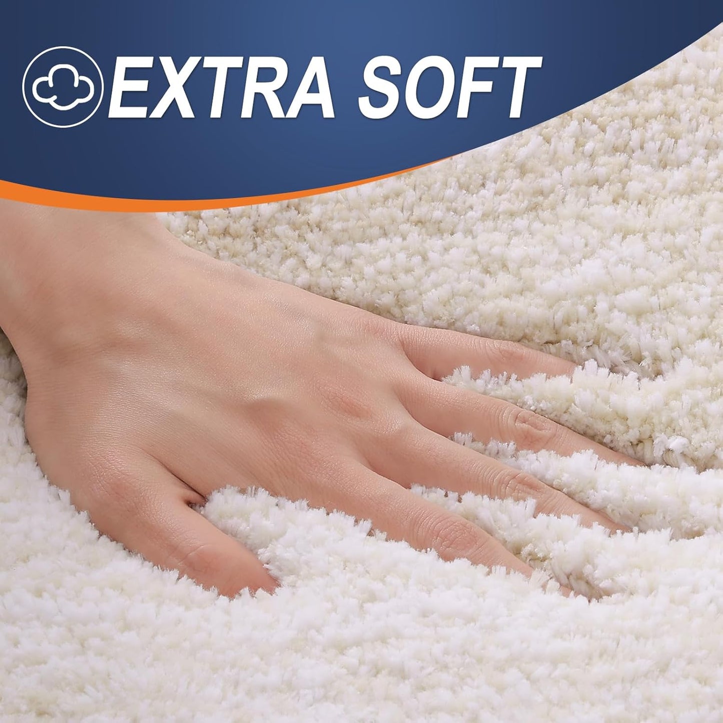 OLANLY Bathroom Rugs Mat 24x16, Extra Soft Absorbent Microfiber Bath Rugs, Rubber Backing, Quick Dry, Machine Washable Bath Mats for Bathroom Floor, Tub and Shower, Home Decor Accessories, Light Beige