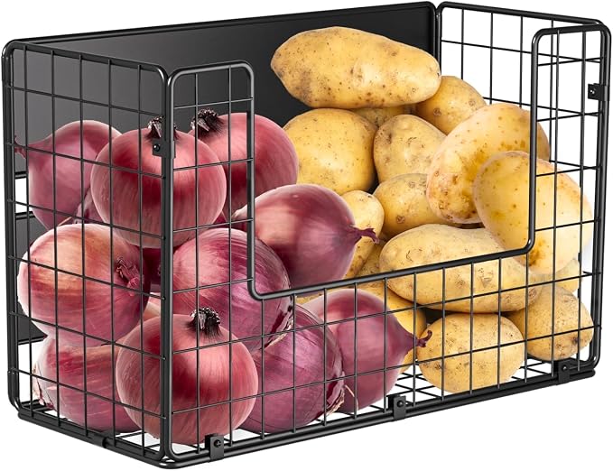 Ofiray-home Magnetic Shelf for Fridge, Large Basket for Aluminum Foil | 50 lbs strong magnet, no-drill, large capacity, ventilated for produce, fits cabinet, wrap boxes, snacks, coffee pods. by Ofiray-home