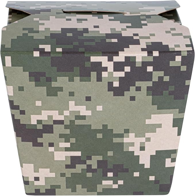 Restaurantware 16 oz Paper Camouflage Noodle Take Out Container, 200 Ct - Image 11