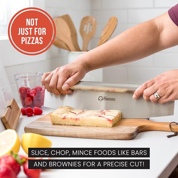 Chef Pomodoro Pizza Peel and Cutter Set, Foldable Handle, 12x14 in | Commercial-grade Aluminum, Foldable Wood Handle; Pizza Spatula/Paddle for Bread & Pastries; Compact for Storage - Image 8