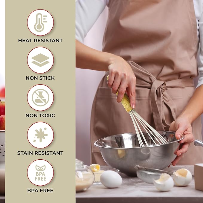 Kaluns 50 PCS Silicone Kitchen Utensils Set Complete Kitchen Set - 800°F Heat Resistant Non-Stick Premium Silicone Cooking Utensils W Wooden Handles - Can Opener, Masher, Turner, Silicone Spatula Set - Image 4