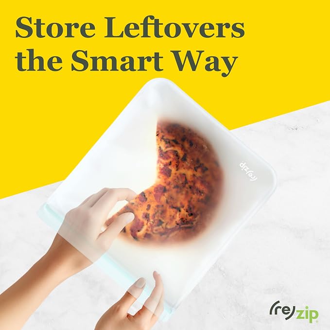 (re)zip Reusable Gallon Freezer Food Storage Bags, Leakproof, 4-Pack, Multi | Food-grade, BPA-free, freezer-safe, leakproof. Holds 128 oz for meal prep, marinates, freezer storage and on the go. - Image 5