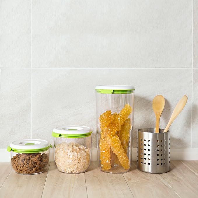 FOSA Vacuum Seal Food Storage System Reusable Medium Containers, 2 pack, 28oz size (Vacuum Pump not Included) - Image 2