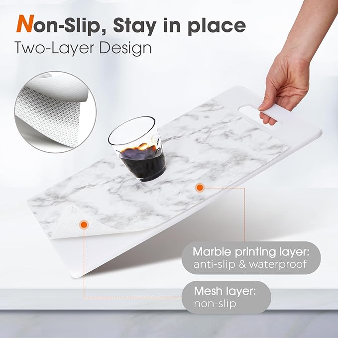 Beautysaid Shelf and Drawer Liner for Kitchen Cabinet Non Adhesive Non Slip - Image 2