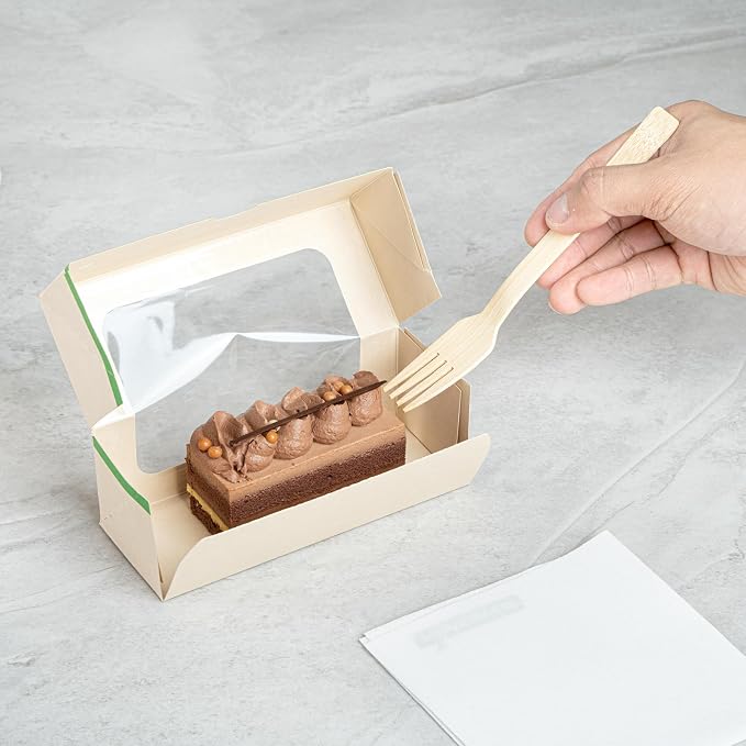 Restaurantware-Sustain 13 Ounce Sturdy Paper Take Out Boxes, 50 Disposable Take Out Food Containers - With PLA lining, Clear PLA Window, Bamboo Paper Containers, Compostable, Greaseproof - Image 5