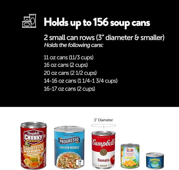 Shelf Reliance Cansolidator Max Small - 1-Pack Can Organizer for Pantry, Stackable Soda Can Storage for Kitchen, Holds 156 Cans of Food or Soda - Image 6