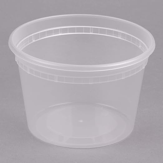 Microwavable Hot and Cold Translucent Plastic Deli Food Storage Container with Lid, 100-Pack 16 Oz - Image 3