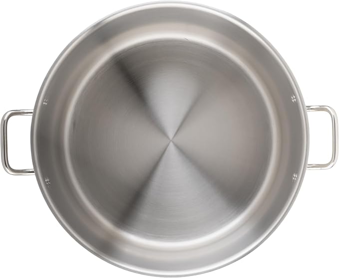 Winco 60 qt Stainless Steel Stock Pot with Cover - Image 6